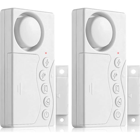 Vegena 2er-Set Tür- und Fensteralarm, Gefrierschranktüralarm, Kühlschranktüralarm mit 3/15/30/60-Minuten-Timer, Gefrierschranktüralarm für Zuhause, Geschäft, Kinder