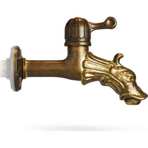 rubinetto per fontana da giardino in ottone bronzato r2 da 1/2" - kam
