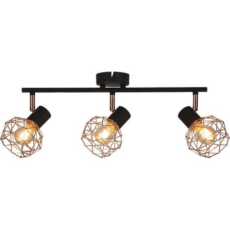 Plafoniera Candellux Acrobat in metallo rame/nera 3xE14 (1/5)