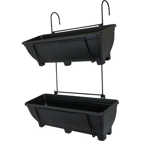 Double Balcony/Fence Holder - Charcoal (1/2)