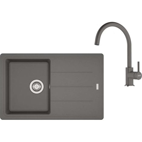 Franke Set - Set da cucina G279ŠK, lavello in fragranite BFG 611-78 e miscelatore FC 6018.084, pietra grigia 114.0700.809
