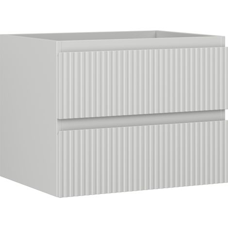 Mexen Rivel mobile da bagno sottolavabo 60 cm, 2 cassetti, scanalato, grigio opaco - 91A20-06047-2-BFF62 (1/5)