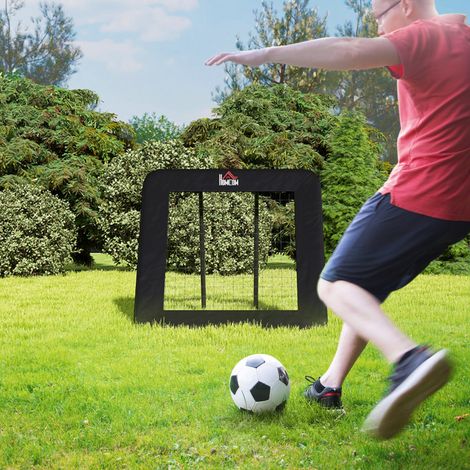 Rebounder de fútbol plegable, pared de rebote ajustable, 128 x 118 x 108-120 cm, negro HAVRYA (1/5)