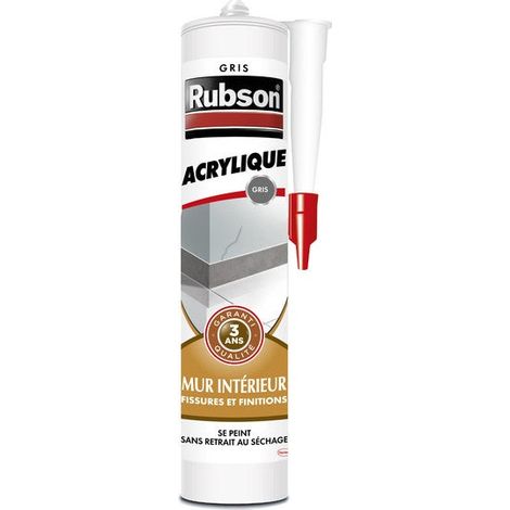 Mastic D'Étanchéité Mur Intérieur Rubson Finition 280 Ml Gris