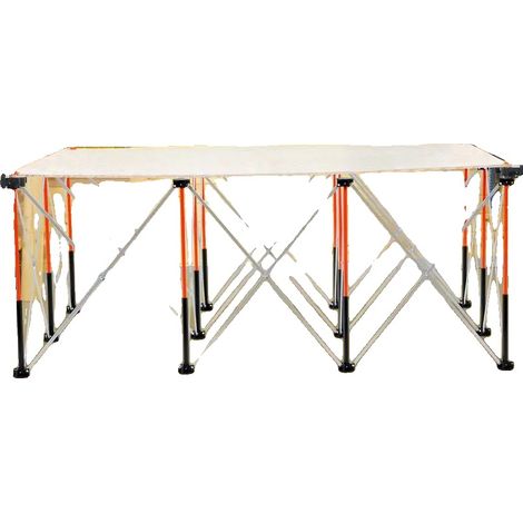 Cadre de banc de travail, cadre en acier robuste, dimensions 186,5 x 126,1 cm, supporte jusqu'à 2041 kg de charge, design pliable, comprend un sac de rangement (1/5)
