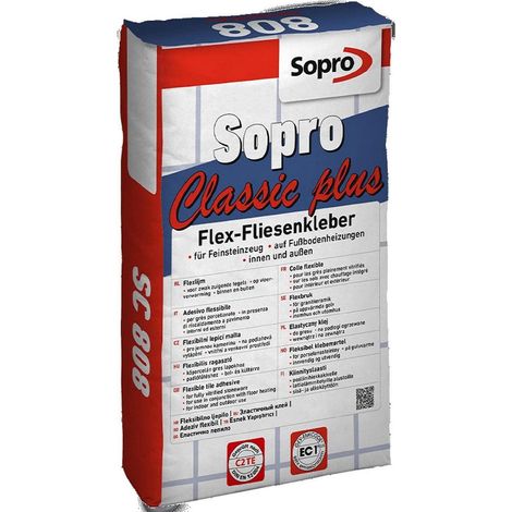 Sopro Classic PLUS SC 808 Zementärer Flex-Fliesenkleber, C2 TE 25kg (1/3)