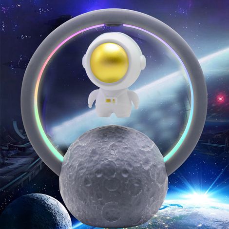 Enceinte Bluetooth Astronaute avec Lévitation Magnétique, Éclairage RGB et Son 360° - Modèle 598B Doré (1/5)