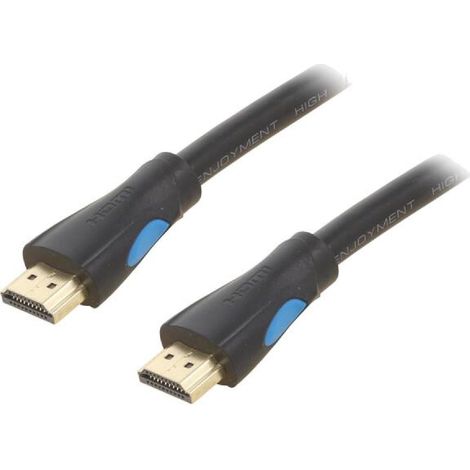 Cable HDMI 1.4 prise male des deux cotes 8m - Noir