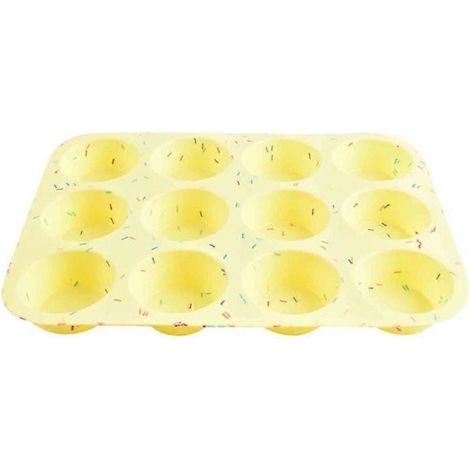 Bandeja para muffins en liquidación, bandeja para cupcakes de gel de sílice antiadherente de 12 compartimentos, fácil de limpiar y perfecta para hacer muffins o cupcakes. Bandeja para cupcakes sin BPA