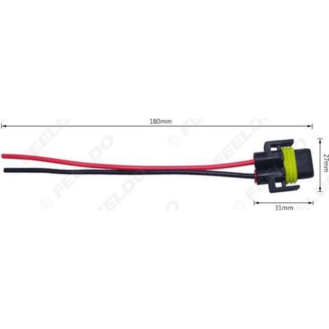 Adaptateur de douille pour ampoule automobile H8/H9/H11 pour feux de brouillard, douille de phare H11 avec connecteur femelle (1/5)