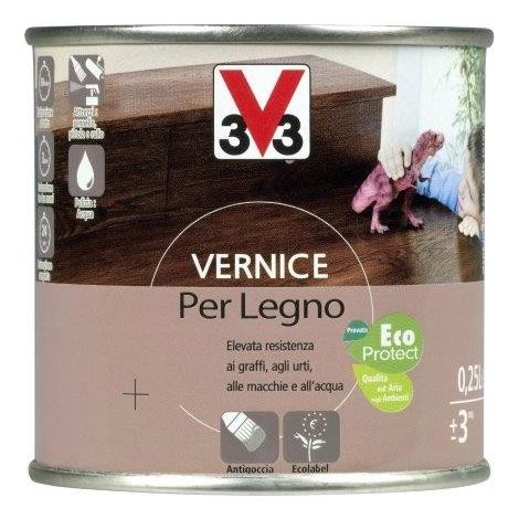 Vernice per legno satinato lt0,25 cioccolato