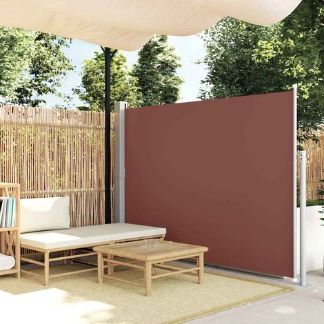vidaXL Patio Retractable Side Awning 160 x 300 cm Brown