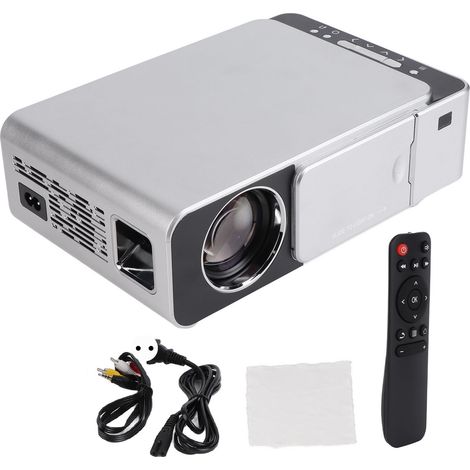Mini-LED-Projektor mit WLAN, 1080p HD, Heimkino, Videoprojektor, 100–240 V, EU-Stecker, Silber (1/5)