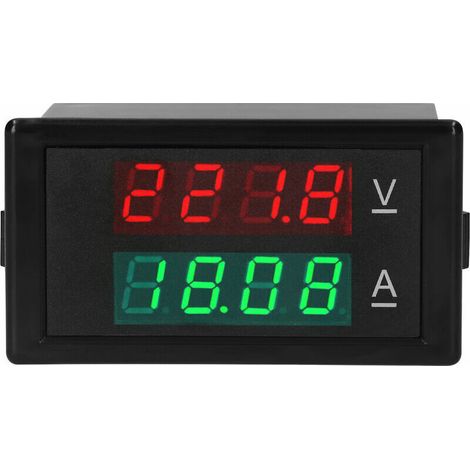 DL692043 Amperometro Voltmetro con doppio display digitale, DC 199,9 V 010 A (1/5)