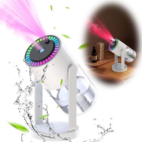 Luftbefeuchter,280 ml Luftbefeuchter mit LED-Sternenhimmelprojektion,Büro-Luftbefeuchter mit 7 Lichtfarben,Nachtlicht für Schlafzimmer (1/2)