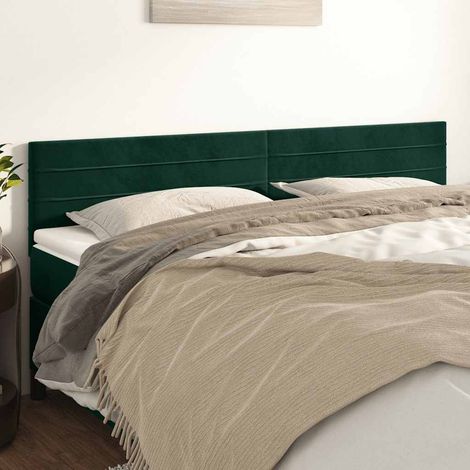Kopfteile Dunkelgrün 180x5x78/88 cm Samt