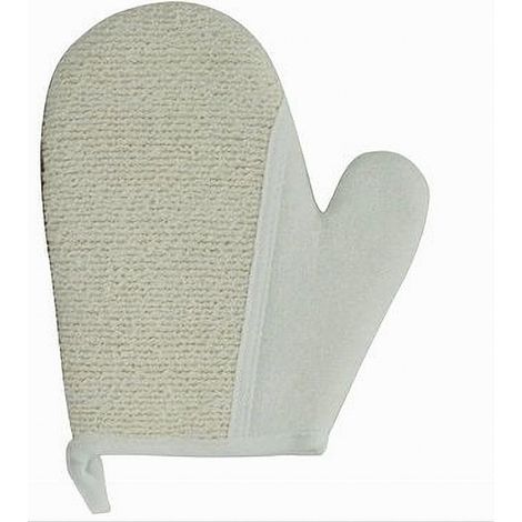 Cleafe - Guanto Doccia Bagno Esfoliante Cura Pulizia Della Pelle Corpo 21 Cm Bianco 79660 - (1/2)