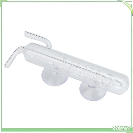 Compteur de bulles, matériau en verre avec ventouses, raffineurs remplaçables pour installation verticale du système CO2 d'aquarium (1/4)