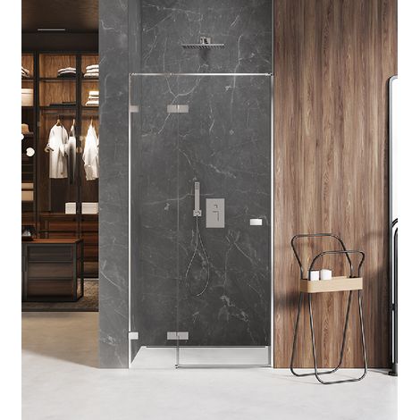 Porte de douche 100 cm chrome pivotante gauche MAJORQUE CHROME (1/5)