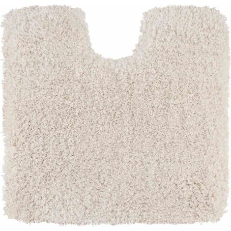 WOHNDIRECT Tapis de bain avec découpe pour WC VIENNA - 1 pièce 45x45 cm, crème
