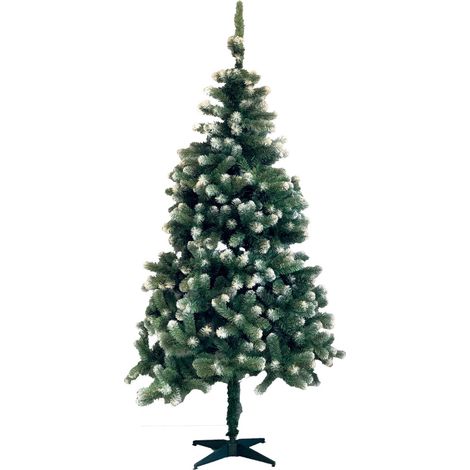 Grüner künstlicher weihnachtsbaum mit weißen spitzen – 1,50 m - Christmas Day - 4177