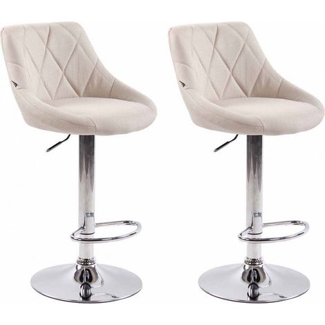 2er Set Barhocker Lazio Stoff creme (1/5)