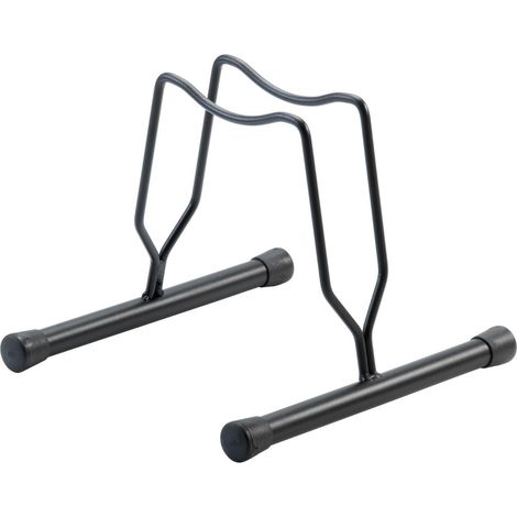 Andrys Rastrelliera Bici 1 Posto con Tappi - Ruote Freni a Disco 8cm - Nero