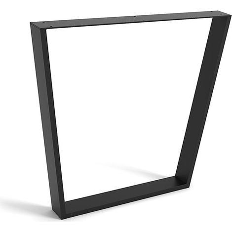 Pata Industrial para Muebles en Acero Negro Poro Medidas 78080712 mm  Altura: 71,2 cm  1 Unidad - (1/5)