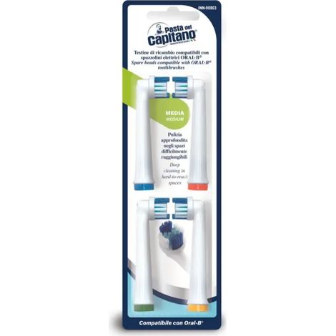 Set de 4 cabezales de recambio para cepillo eléctrico Oral-B® limpieza profunda (1/2)