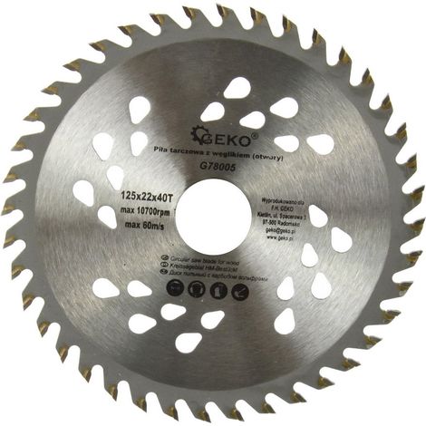 Holzsägeblatt 125x22x40T(Löcher)(200)