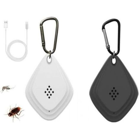 Répulsif Ultrasonique Anti-moustique - Technologie 6 Bandes 13-75 kHz - Portatif USB Rechargeable - Protection Extérieure Jusqu'à 60 m² - 1 Pièce (1/5)