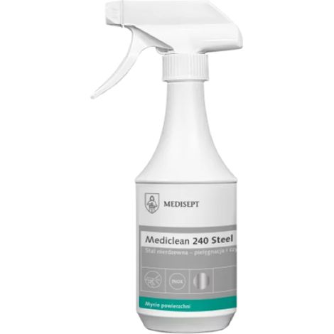 Mediclean 240 Stahl 500ml Spray zur Reinigung und Pflege von Edelstahloberflächen 1 Stück.