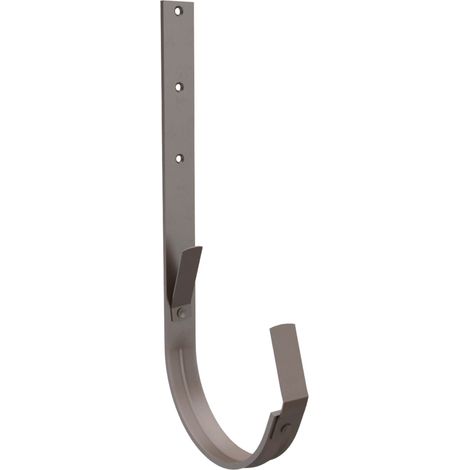 ZAMBELLI Dachrinnenhalter verzinkt Rinneneisen, Rinnenhalter für Dachrinne halbrund, einfach montiert ohne löten, 150mm / 333/6 teilig Kupferbraun