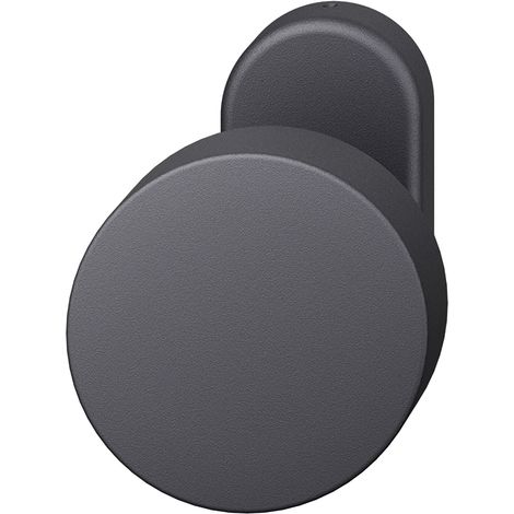 FSB FH Türknauf ø 50mm 070829 mit Rosette - Türknopf fest vernietet, Aluminium schwarz matt (1/4)