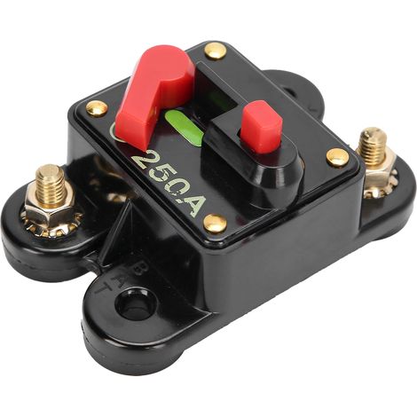 Disjoncteur fusible 12‑24V DC à réarmement manuel pour systèmes audio voiture, bateaux, camions - 250A (1/5)