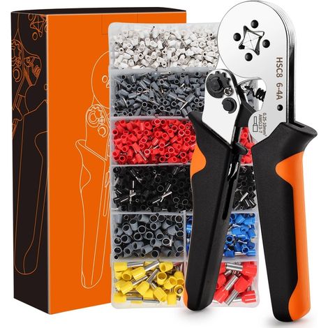HSC8 6-4A Kaltcrimpwerkzeug, 1200-teiliges Set für Schläuche, Schwarz - AquaForge