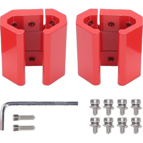 Ortviai Support de Rail Universel pour Système Packout - Clip en Aluminium Rouge - 2 Blocs et Vis