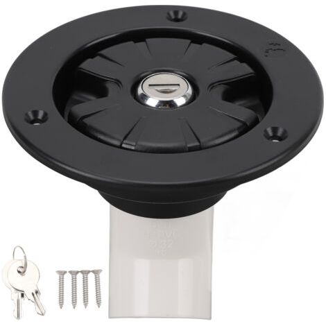 Entrée d'eau par gravité pour camping-car, 78mm, verrouillable, en acier inoxydable, anti-poussière, trappe anti-fuite, Port de remplissage de réservoir pour remorque de camping-car. (1/5)
