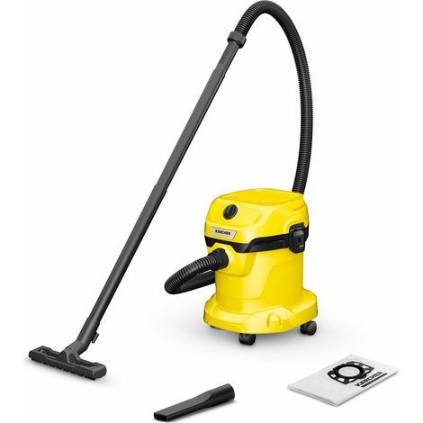 Kärcher WD 2 Plus aspiradora negra y amarilla potente