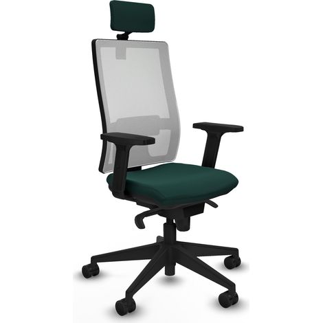 Sedia da ufficio piqueras y crespo Horna verde bottiglia similpelle
