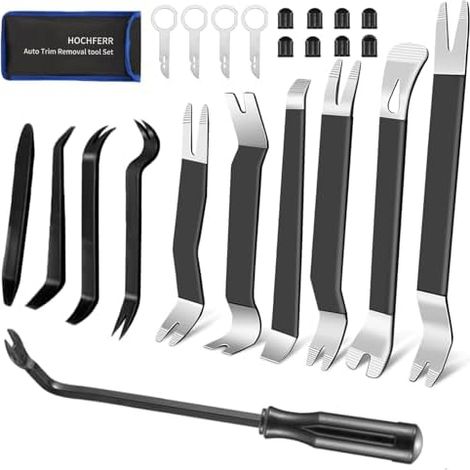 Métal 24 Pièces Outils pour Garnitures Démontage Outillage Carrosserie Panneau Accessoires Porte Autoradio Tableau De Bord Voiture (Part2) - (1/5)