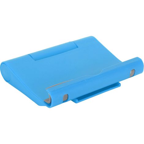 Support de téléphone multifonctionnel pliable, support de bureau portable en plastique pour téléphone portable et tablette (bleu) (1/5)