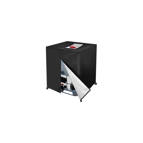 Housse de réservoir IBC, 1000L 210D, en tissu Oxford, 120 x 100 x 116 cm, housse de réservoir IBC, pour l'extérieur, imperméable et anti-poussière, noire (1/5)