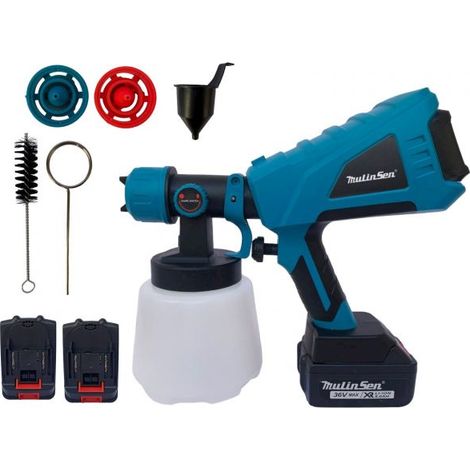 PISTOLA A SPRUZZO PER VERNICE A BATTERIA 36V 1000ML PAINT ZOOM AEROGRAFO PITTURA (1/5)