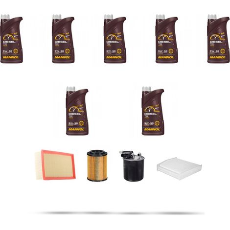 Kit tagliando 4 FILTRI e 7L OLIO compatibile con Mercedes Classe A (W176) A200 CDI 1.8 100kw dal 2012 (1/5)