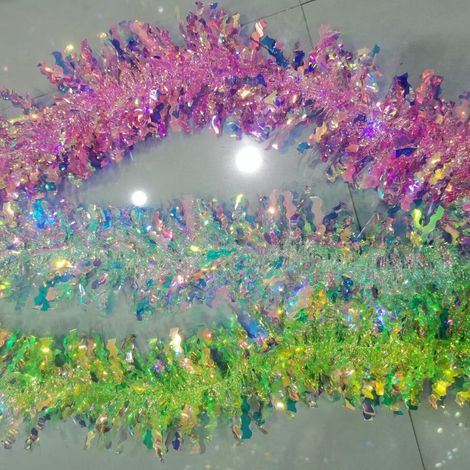 Papier peint arc-en-ciel à rayures incurvées pour Noël, décoration festive oreilles de chat, nail art, papier aurore boréale, vente en gros de rayures ondulées, violet