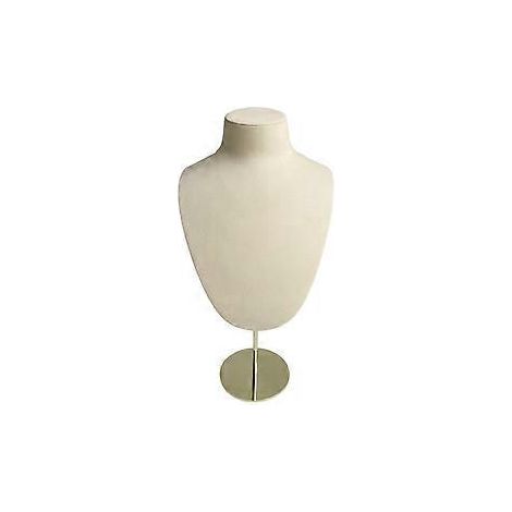 Eleganter Schmuckständer, stilvolle Schaufensterpuppenform, Halsketten- und Anhänger-Präsentationsständer, Schmuckregal, Beige L (L Beige)
