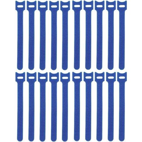 30 bandes auto-adhésives velcro avec anneau pour pièces, diamètre 10 mm, blanc (1/5)