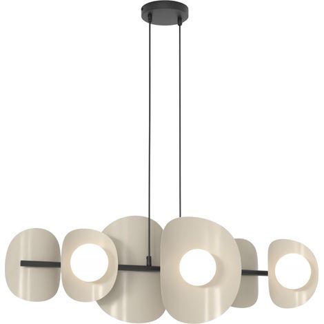 Lampada a sospensione loft beige asimmetrica 6xG9 8W Emibig (1/5)