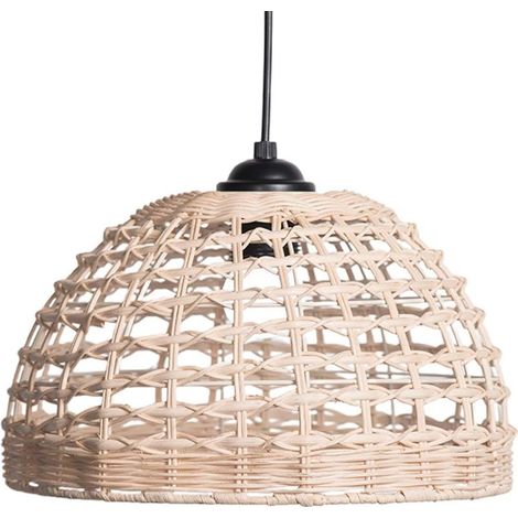 Rattan-Pendellampenschirm – Lampenschirmabdeckung (1/5)